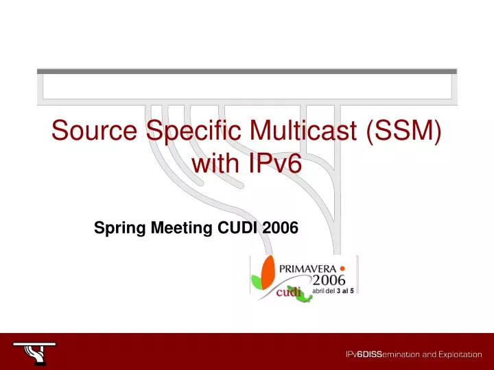 source specific multicast ssm with ipv6