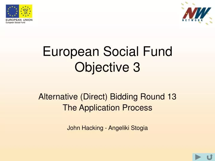 european social fund objective 3