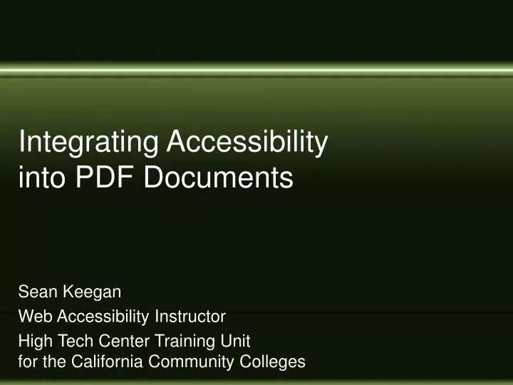 integrating accessibility into pdf documents