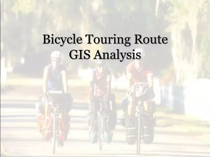 bicycle touring route gis analysis