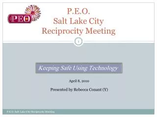 P.E.O. Salt Lake City Reciprocity Meeting