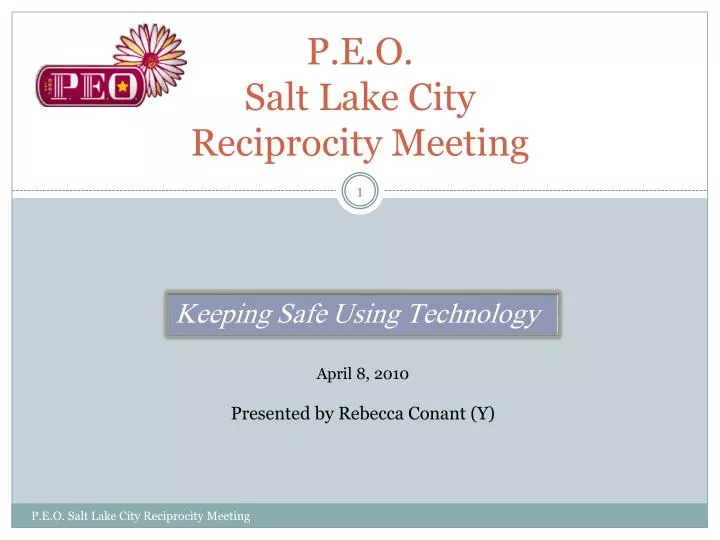 p e o salt lake city reciprocity meeting