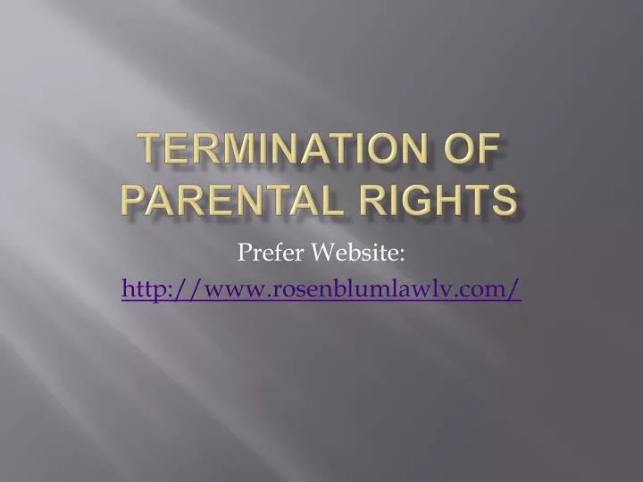 termination of parental rights