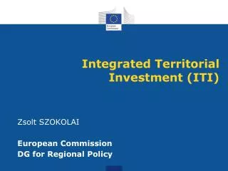 Integr ated Territorial Investment (ITI)