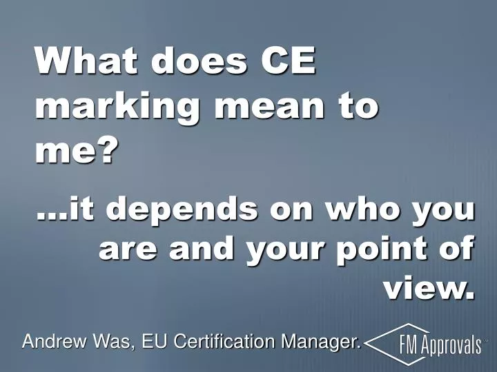 what does ce marking mean to me