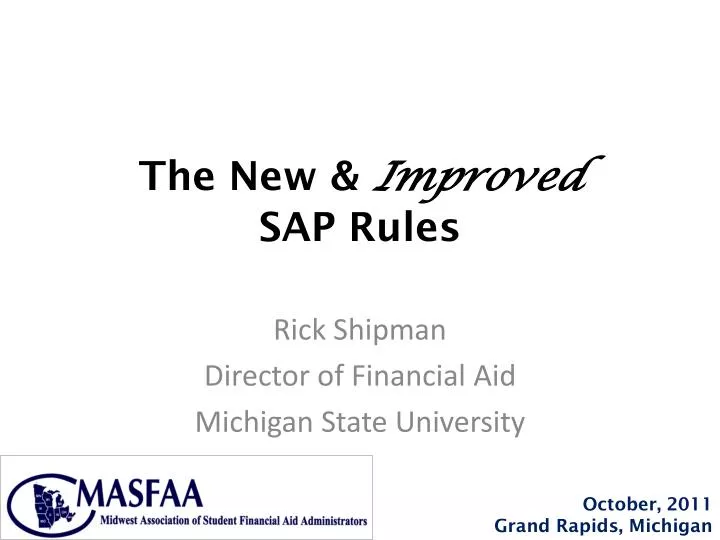 the new improved sap rules