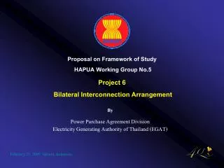 By Power Purchase Agreement Division Electricity Generating Authority of Thailand (EGAT)