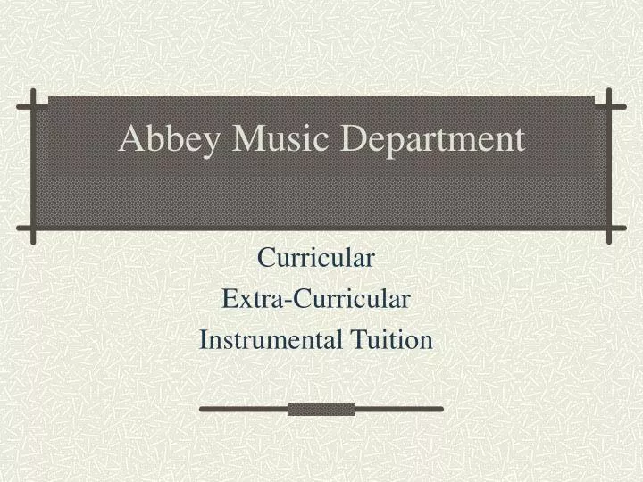 abbey music department