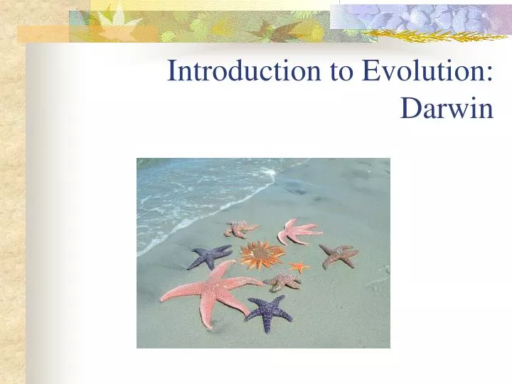 introduction to evolution darwin
