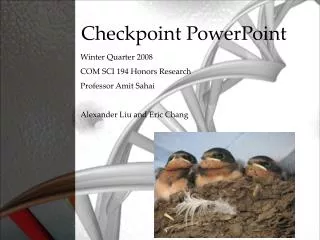 Checkpoint PowerPoint