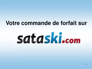 votre commande de forfait sur