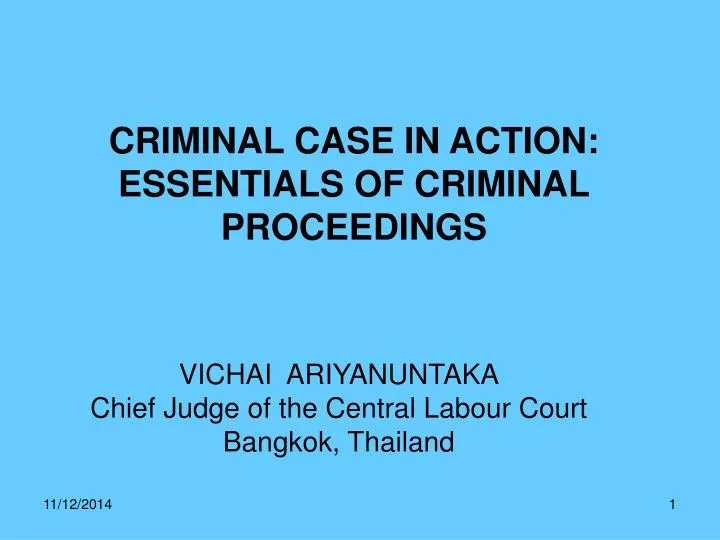 criminal case in action essentials of criminal proceedings