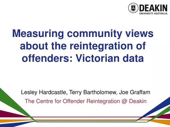 measuring community views about the reintegration of offenders victorian data