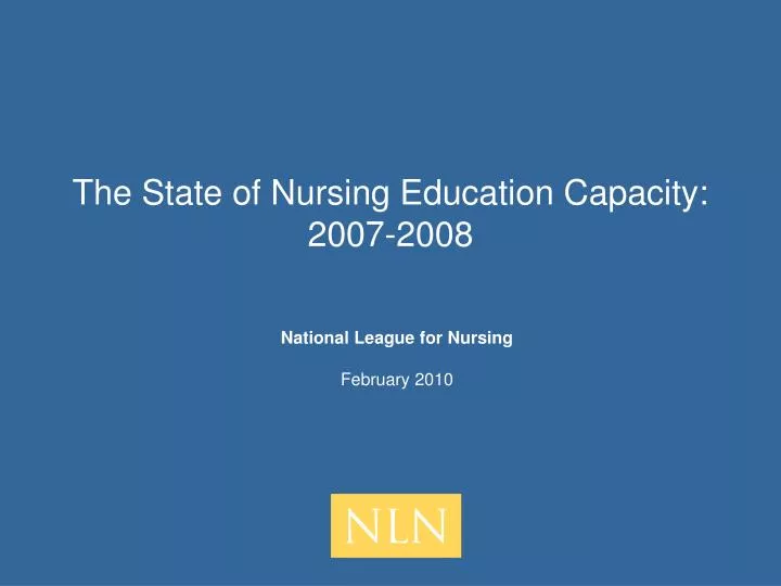 the state of nursing education capacity 2007 2008