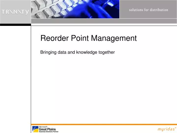reorder point management