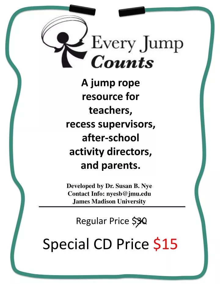 a jump rope resource for teachers recess supervisors after school activity directors and parents