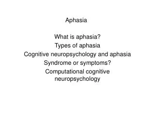 Aphasia