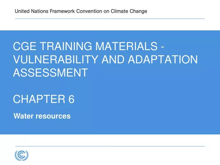cge training materials vulnerability and adaptation assessment chapter 6