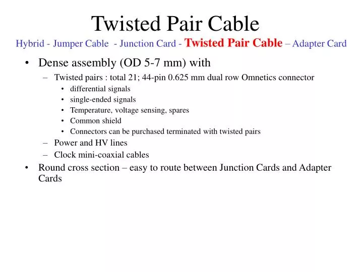 twisted pair cable