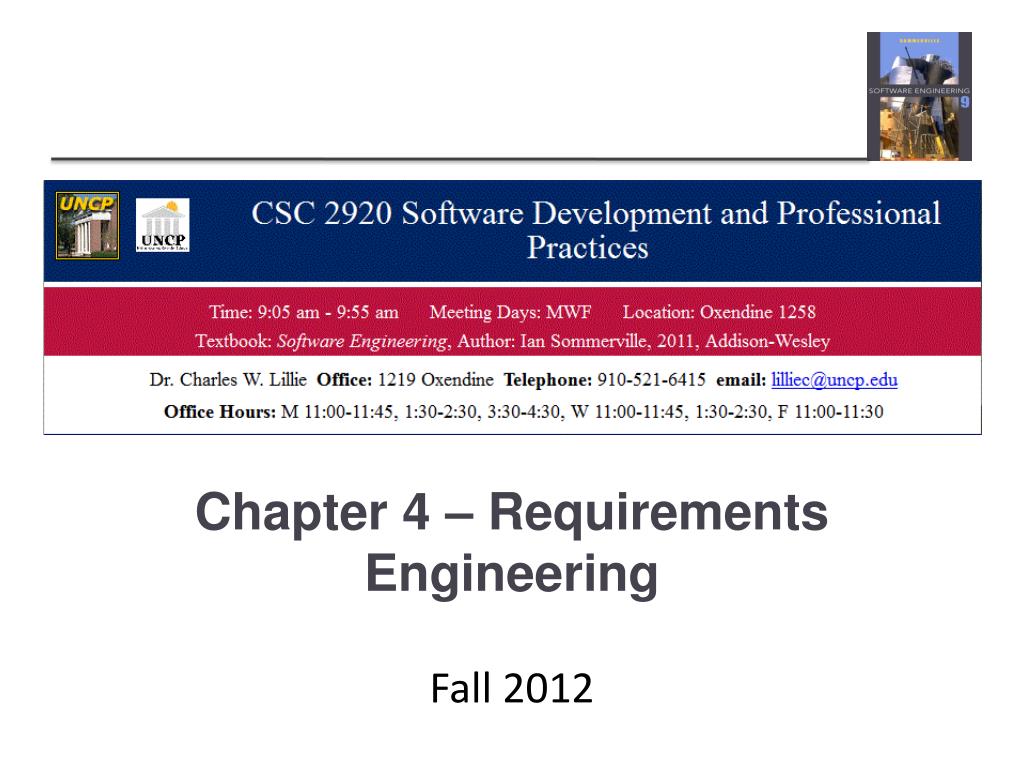 PPT - Chapter 4 – Requirements Engineering PowerPoint Presentation ...