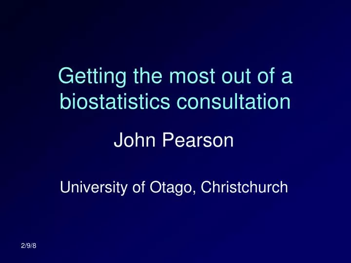 getting the most out of a biostatistics consultation