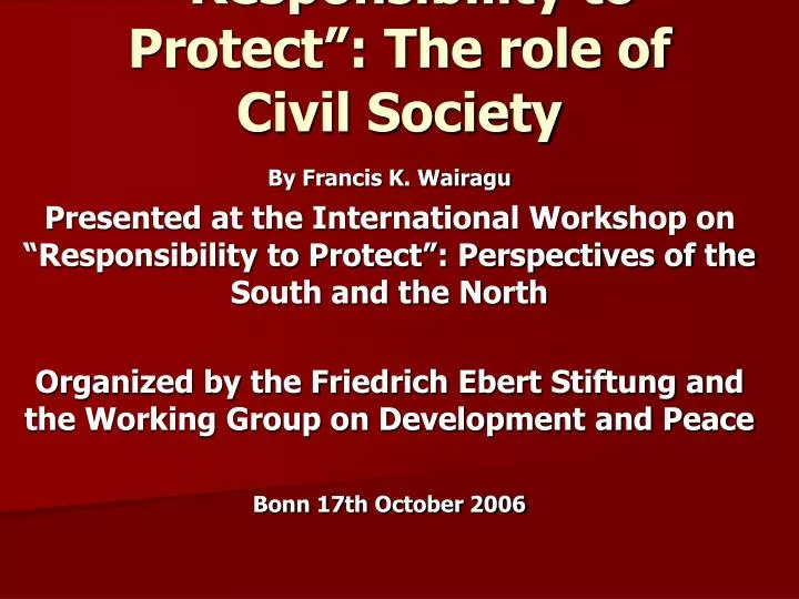 responsibility to protect the role of civil society
