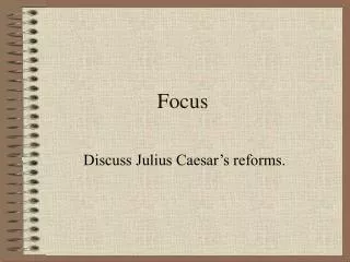 focus