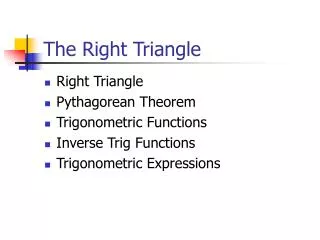the right triangle