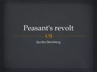 Peasant's revolt