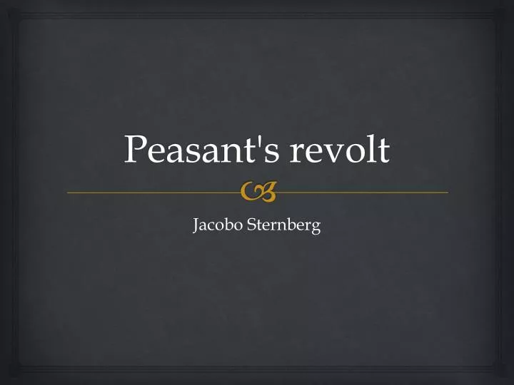 peasant s revolt