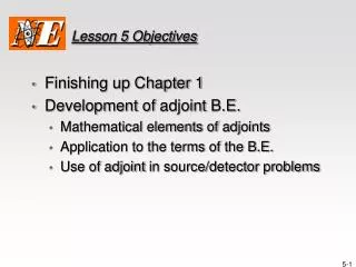 Lesson 5 Objectives