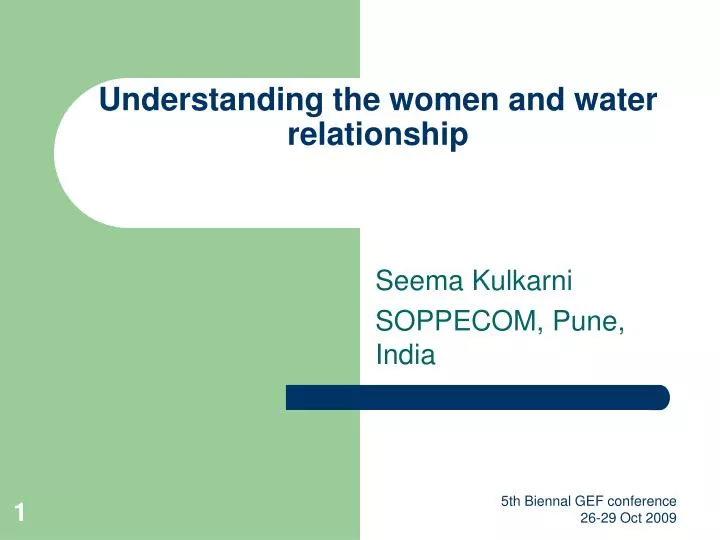 understanding the women and water relationship