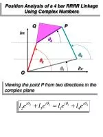 Position Analysis of a 4-Bar RRRR Linkage Using Complex Numbers - slide 1