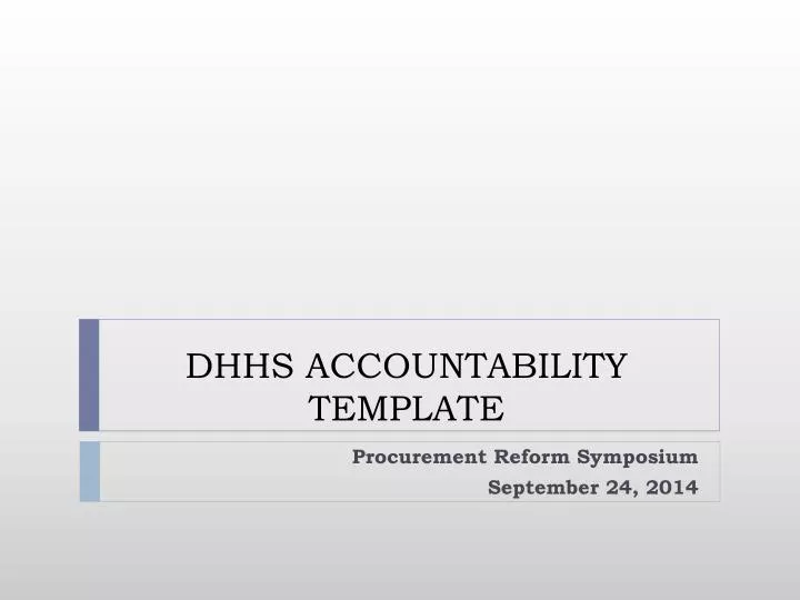 dhhs accountability template
