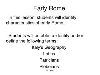 Early Rome