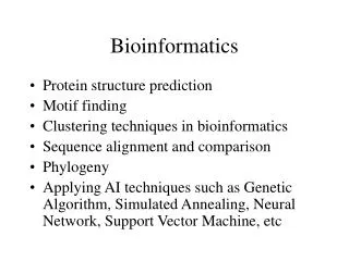 Bioinformatics