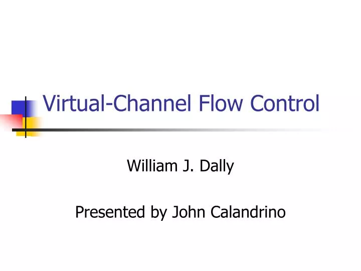 virtual channel flow control