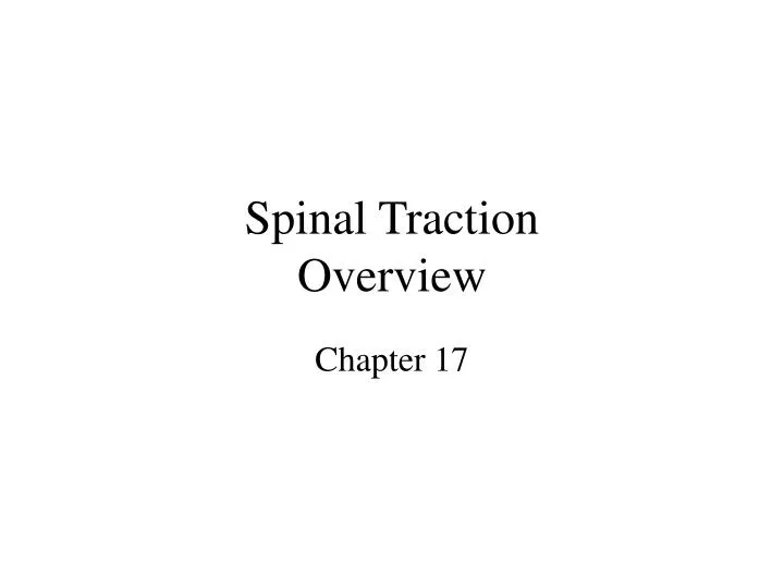 spinal traction overview
