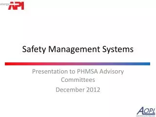 Safety Management Systems