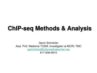 ChIP-seq Methods &amp; Analysis