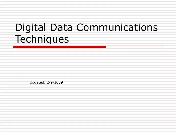 digital data communications techniques