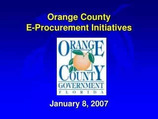 Orange County E-Procurement Initiatives
