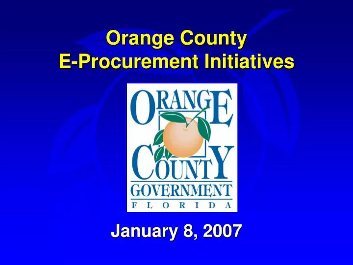 orange county e procurement initiatives