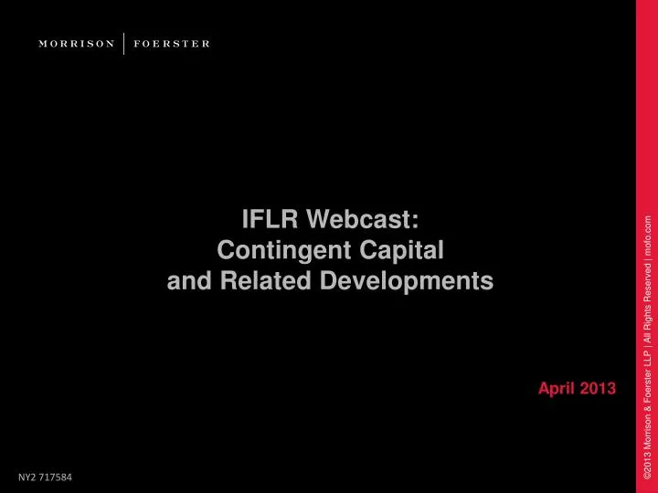 iflr webcast contingent capital and related developments