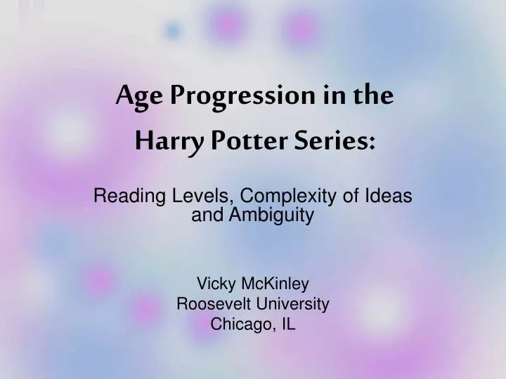 age progression in the harry potter series