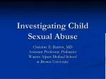 Investigating Child Sexual Abuse