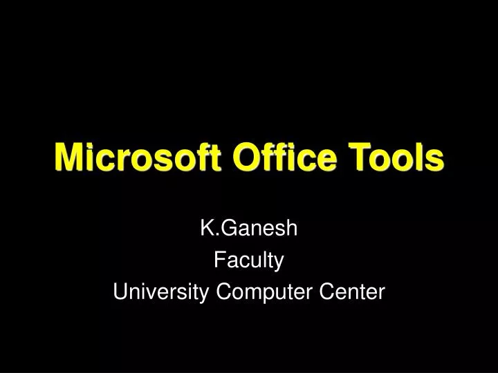 microsoft office tools