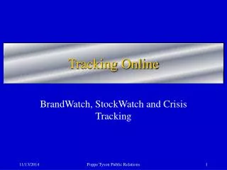 Tracking Online