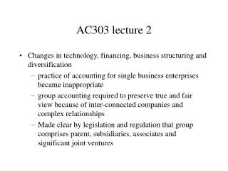 AC303 lecture 2