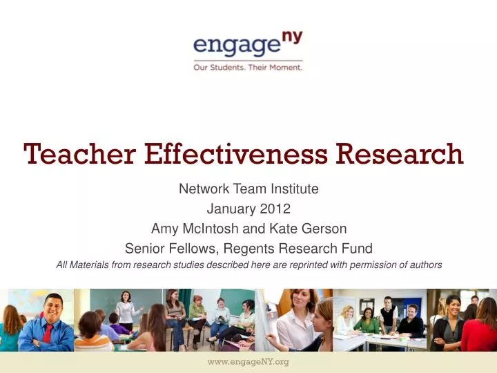 teacher effectiveness research